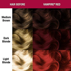 MANIC PANIC Vampire Red – cheveux prêts pour colorer après éclaircissement.
