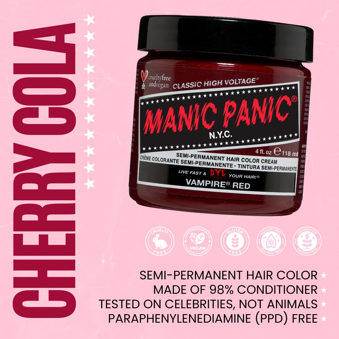 MANIC PANIC Vampire Red – conditionnement qui nourrit les cheveux.