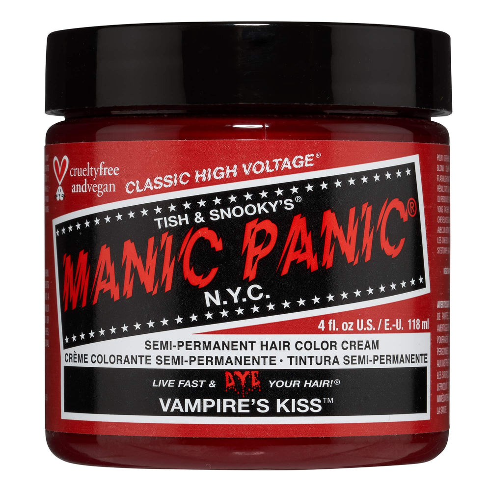MANIC PANIC Vampire's Kiss – bouteille prête à application pour une couleur éclatante et durable.