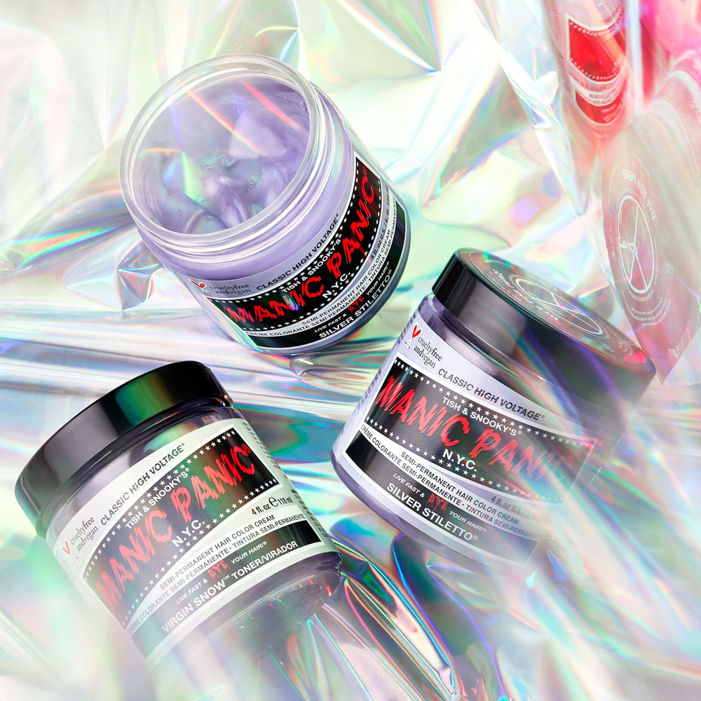 MANIC PANIC Virgin Snow application sur cheveux blonds guidée