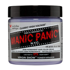 MANIC PANIC Virgin Snow tonique capillaire bleu sur bouteille