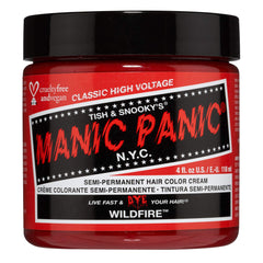 MANIC PANIC Wildfire: bouteille 4oz prête pour une couleur vive et durable.