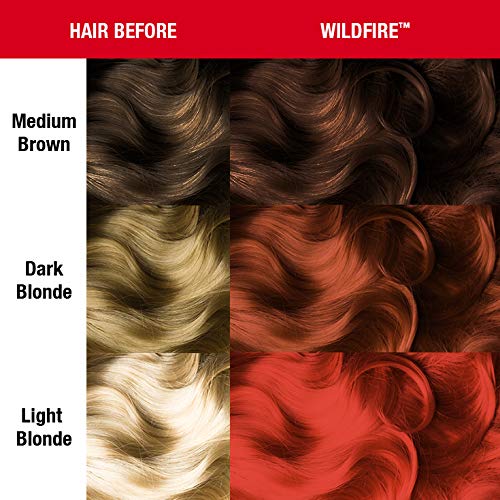 MANIC PANIC Wildfire: coloration montre un rendu spectaculaire après application.