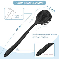 Manmihealth brosse-dos silicone poignee incline pour accès dorsal facile.