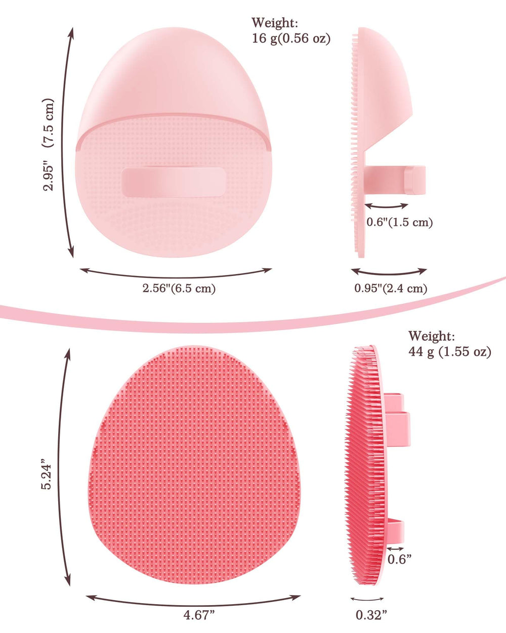 Brosse visage Manmihealth en silicone pour nettoyage en profondeur et douceur.