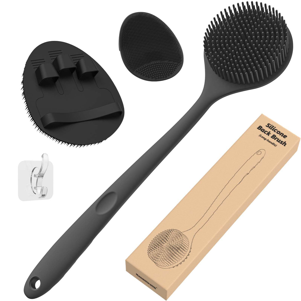 Brosse dos Manmihealth en silicone à poils fins pour exfolier le dos en douceur