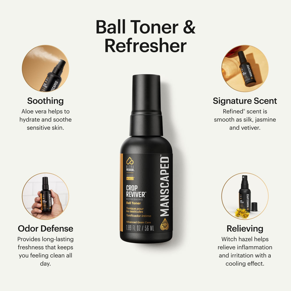 MANSCAPED Crop Reviver: application rapide sur la zone intime après rasage.