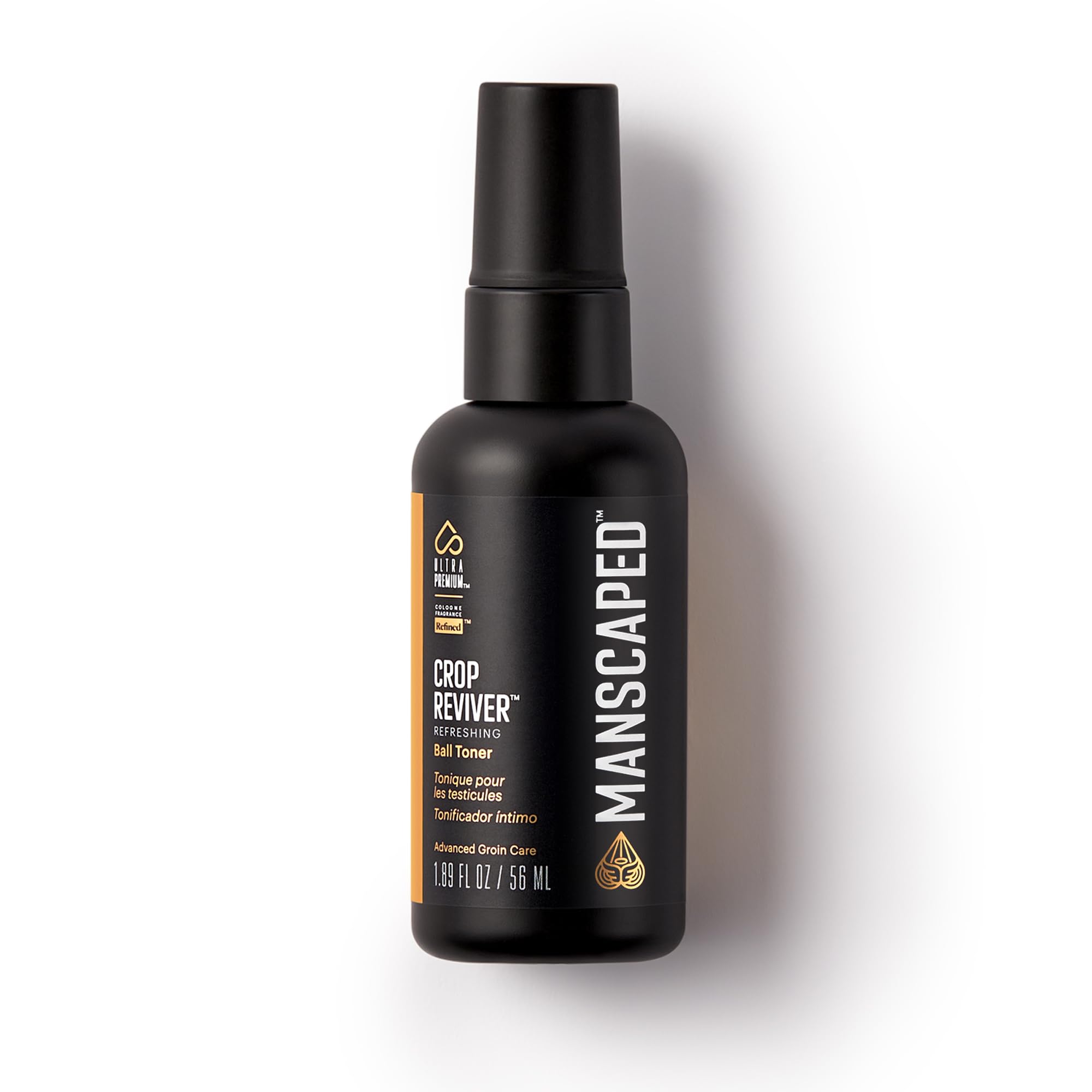 MANSCAPED Crop Reviver, bouteille spray hydratante pour zones intimes.