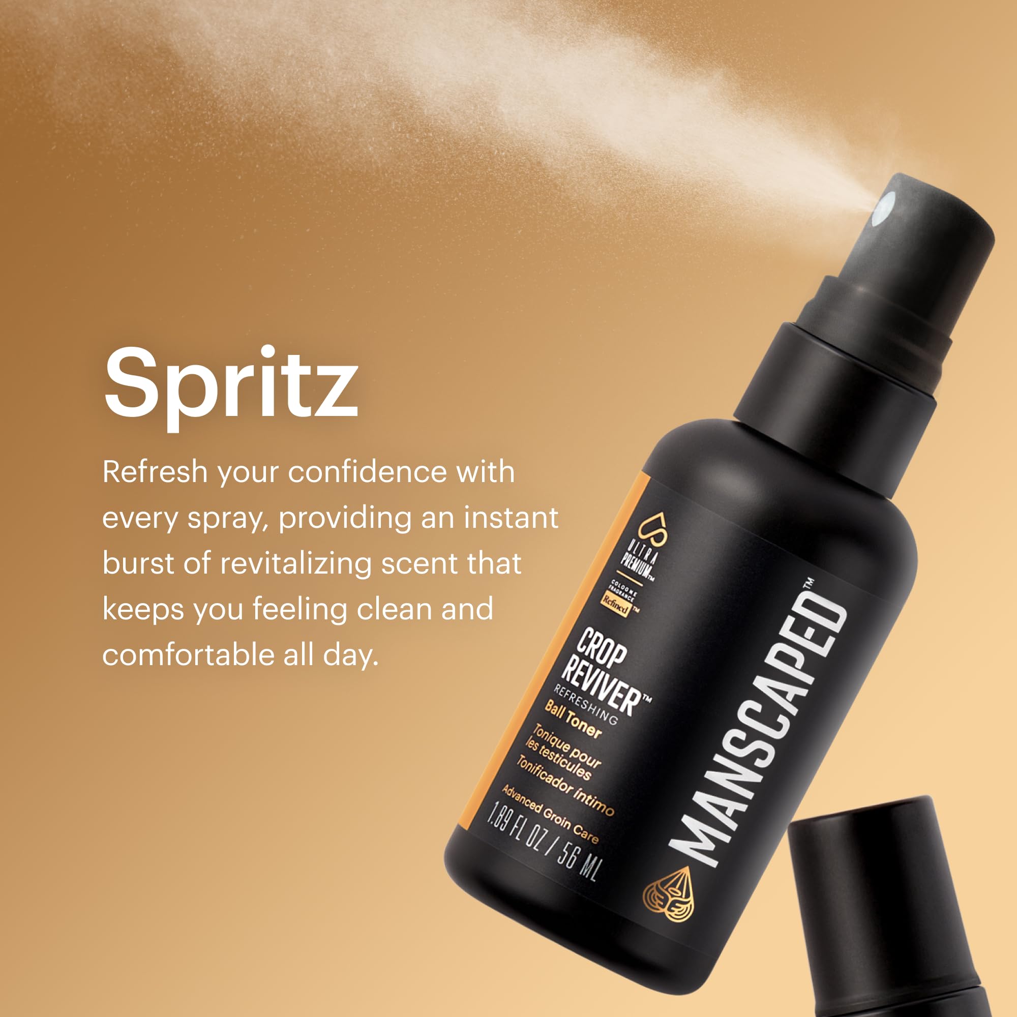 MANSCAPED Crop Reviver: rafraîchissement intime tout au long de la journée.