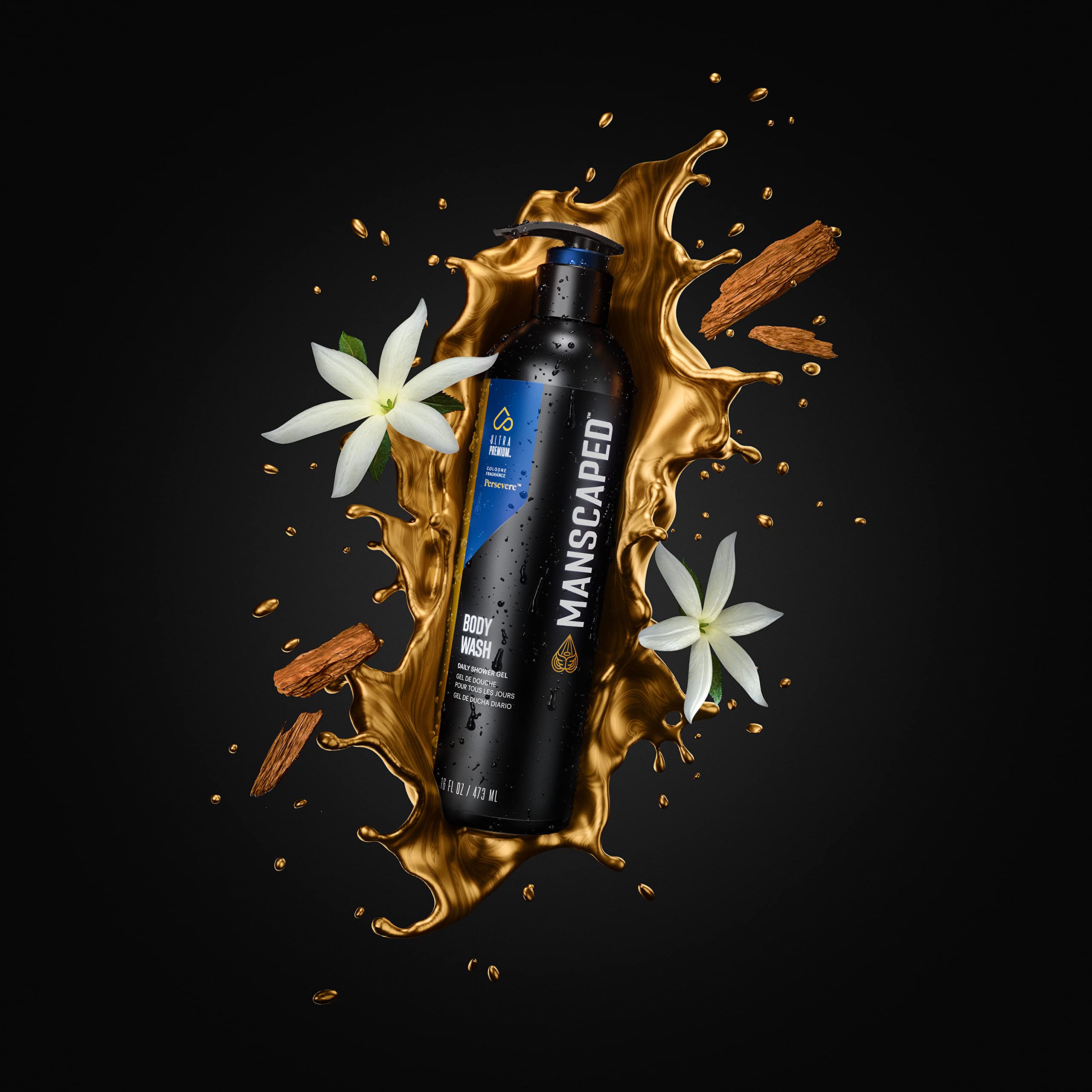 MANSCAPED Persevere extraits aloe-sel-marins: hydratation et exfoliation douce.