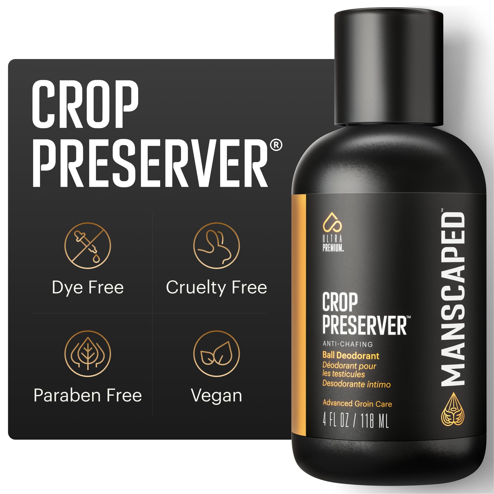 MANSCAPED Protecteur Intime – bouteille 120 ml, hydratation durable pour les zones sensibles.