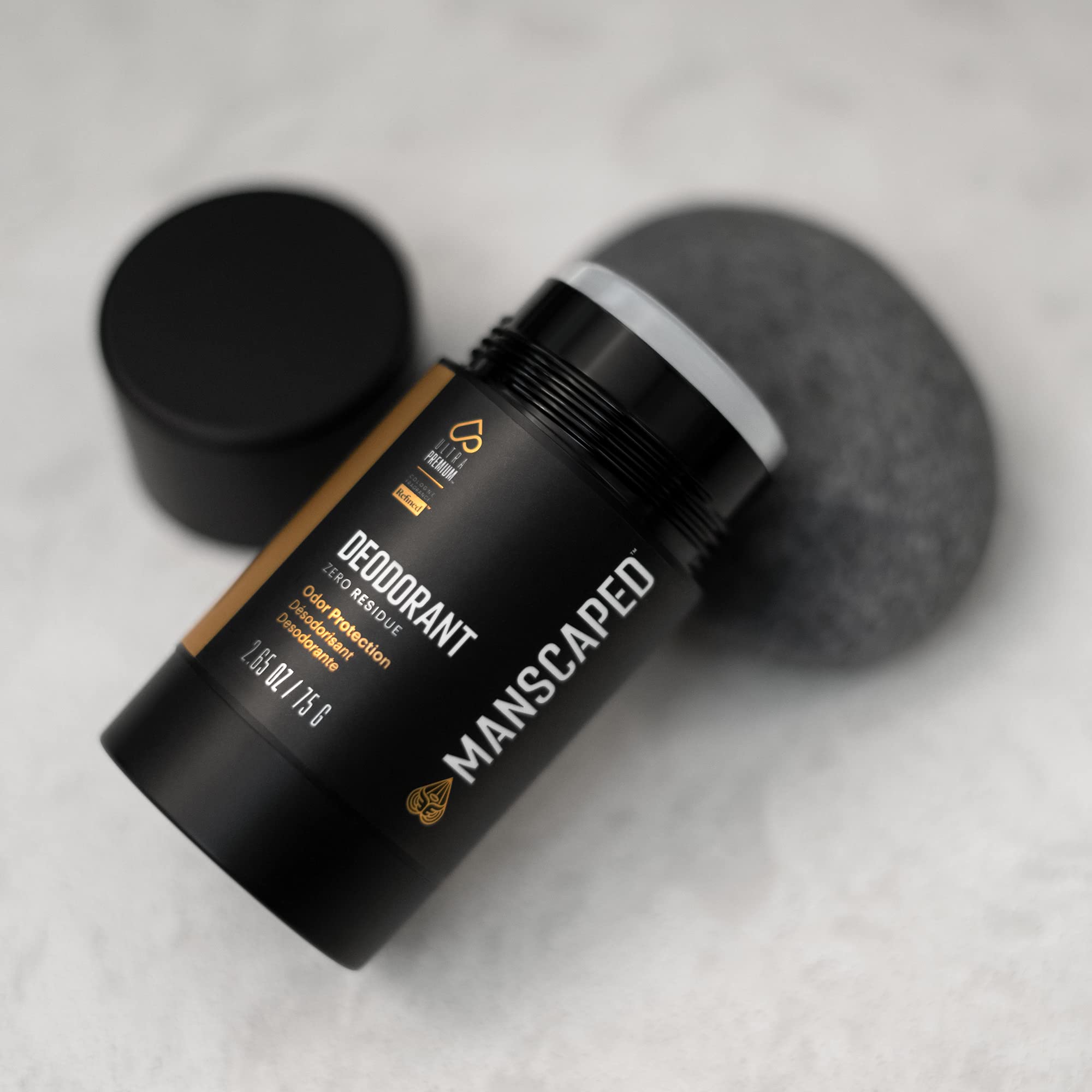 MANSCAPED UltraPremium Deodorant 2.65 oz size displayed on shelf