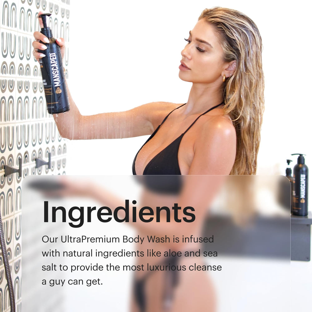 MANSCAPED UltraPremium Refined: lot de deux bouteilles pour une routine pratique.