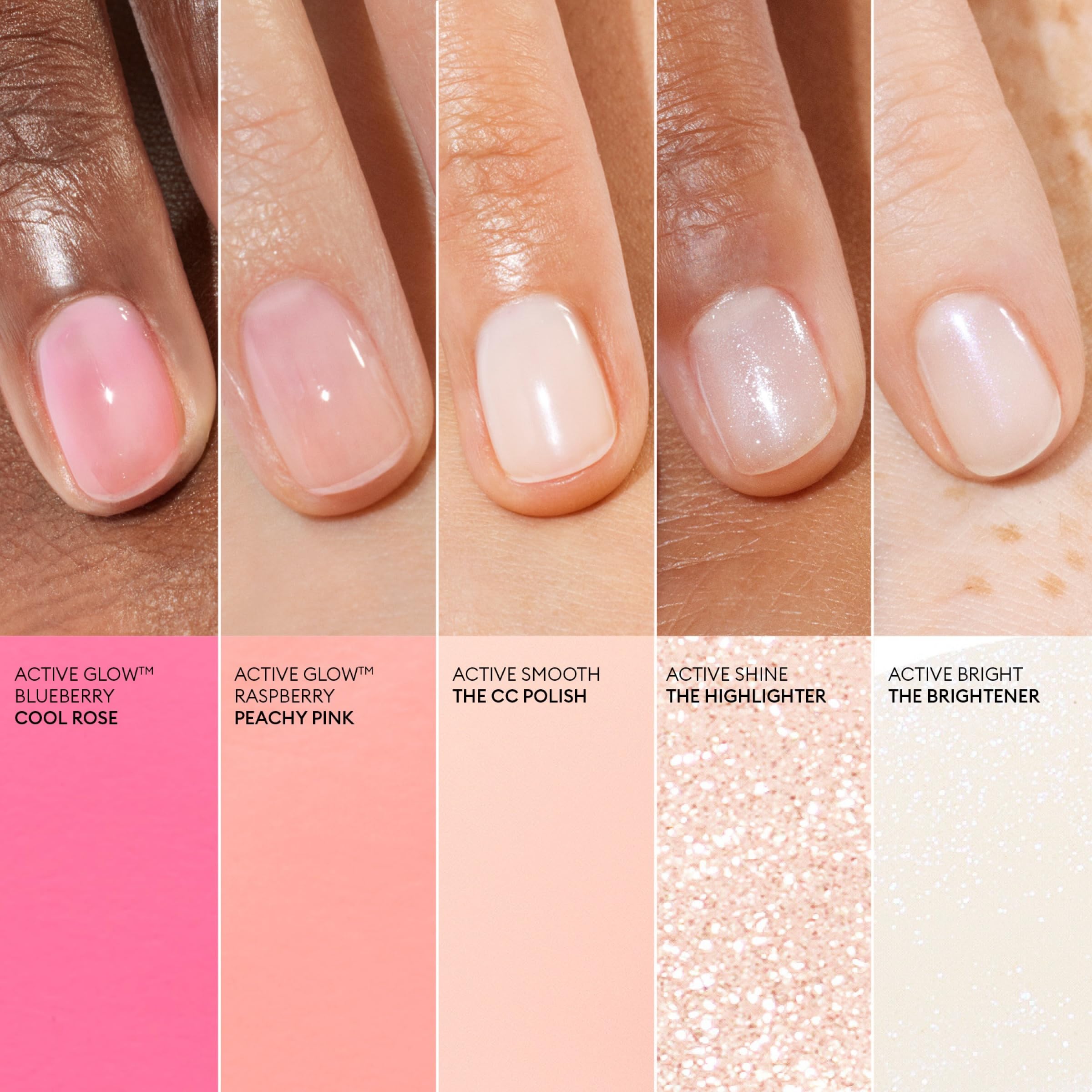 Manucurist Active brillance, vernis soin qui apporte l'éclat et une surface lisse.