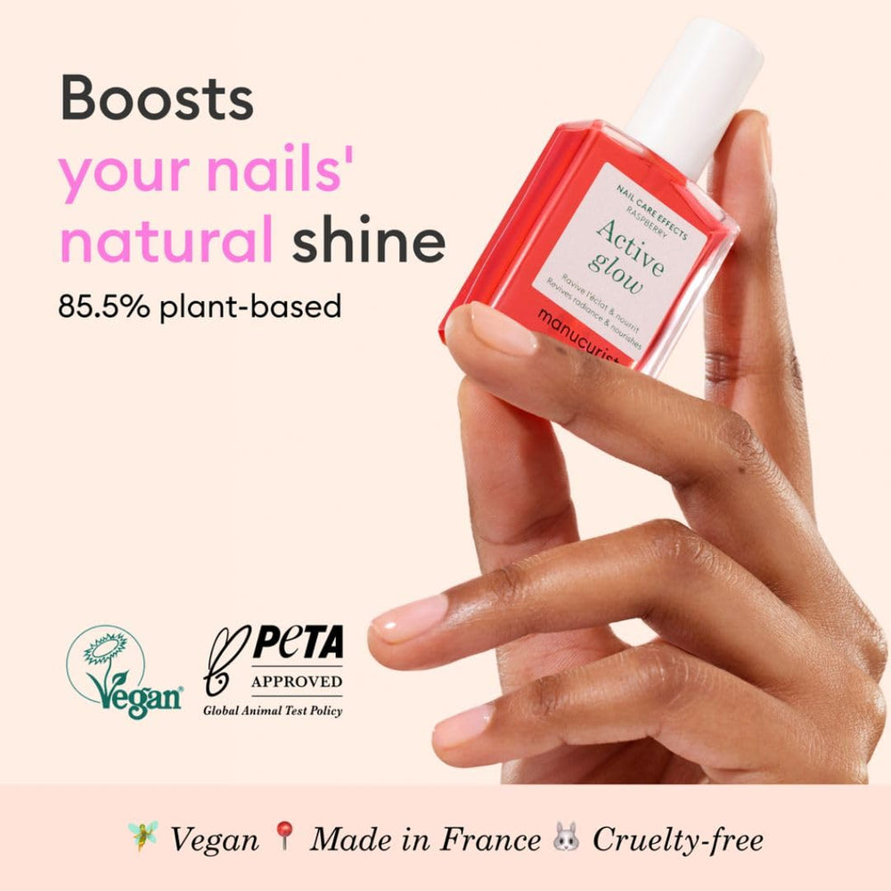 Manucurist Active Glow Raspberry – pinceau-applicateur facilitant l’application rapide.