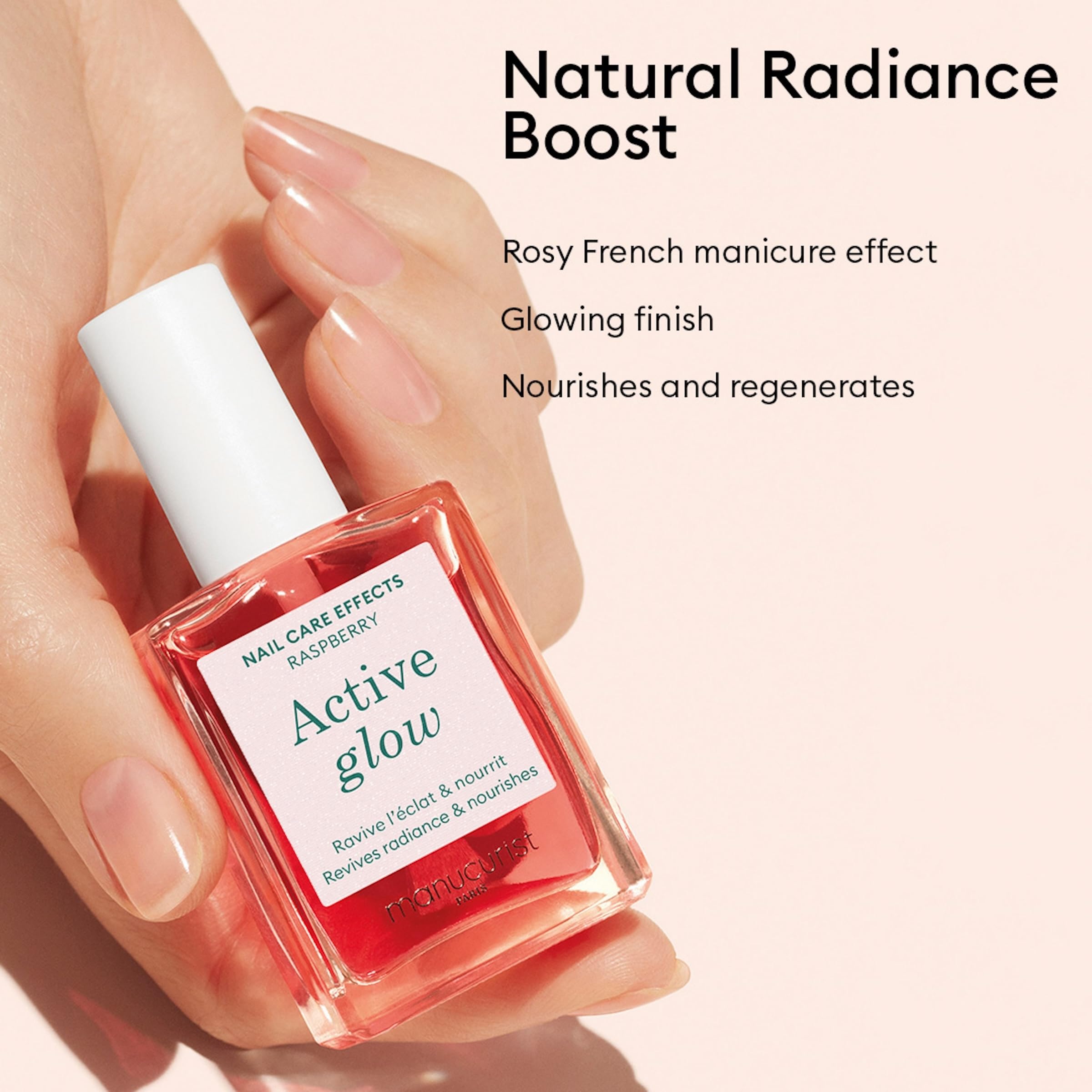 Emballage recyclable et formule végétale Manucurist Healthy Glow Duo.