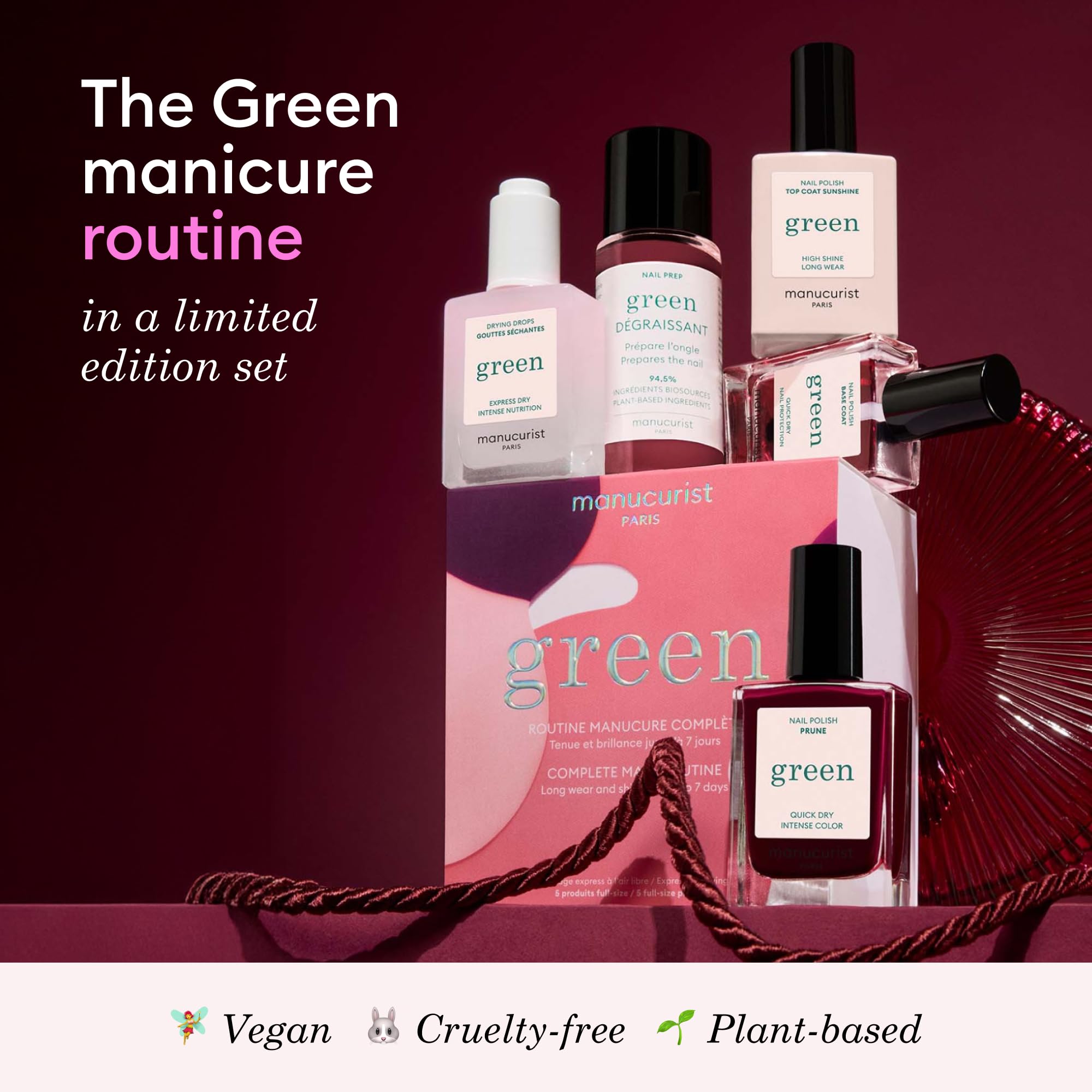 Base Coat Green avec Hexanal protège et renforce les ongles.