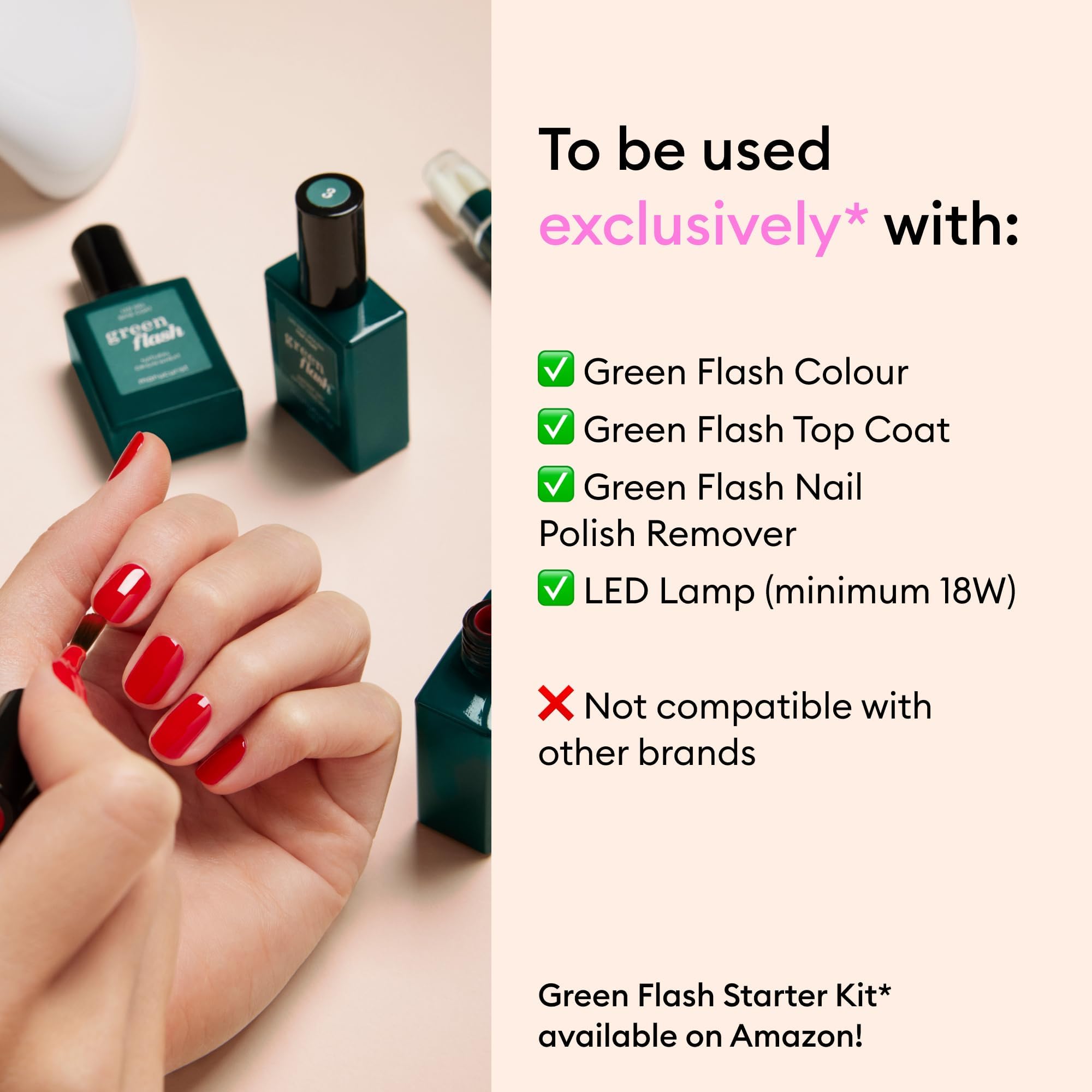 Retrait en 1 minute sans acétone ni ponçage avec Green Flash Remover.
