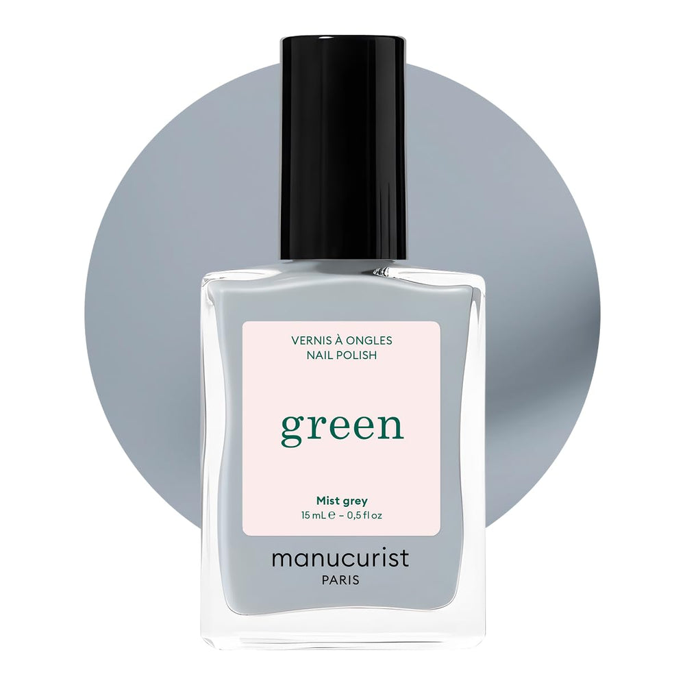 Vernis Manucurist Green Mist Gris en flacon, brillance durable