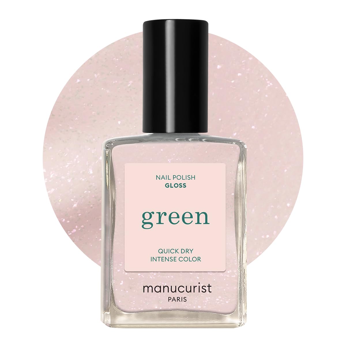 Manucurist Green Vernis Irisé Blanc – fini brillant et lumineux.