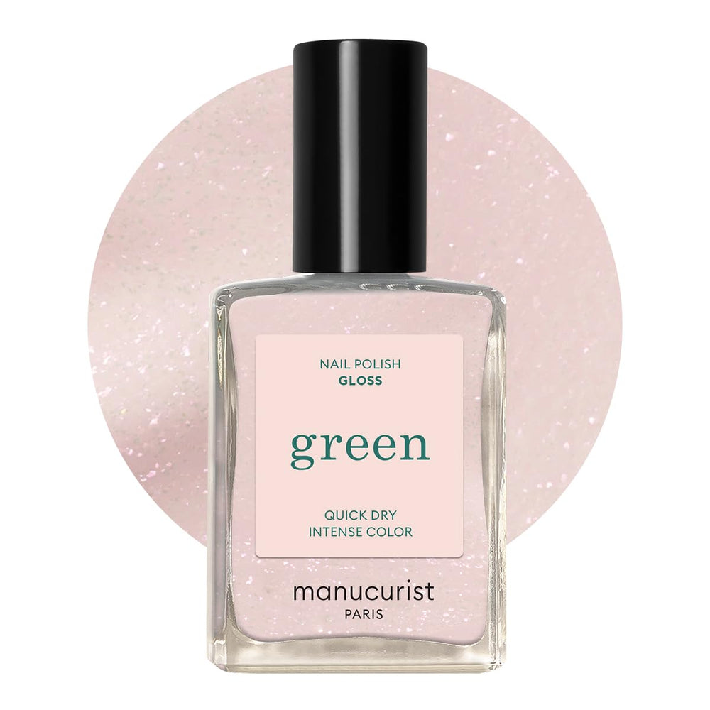 Manucurist Green Vernis Irisé Blanc – fini brillant et lumineux.