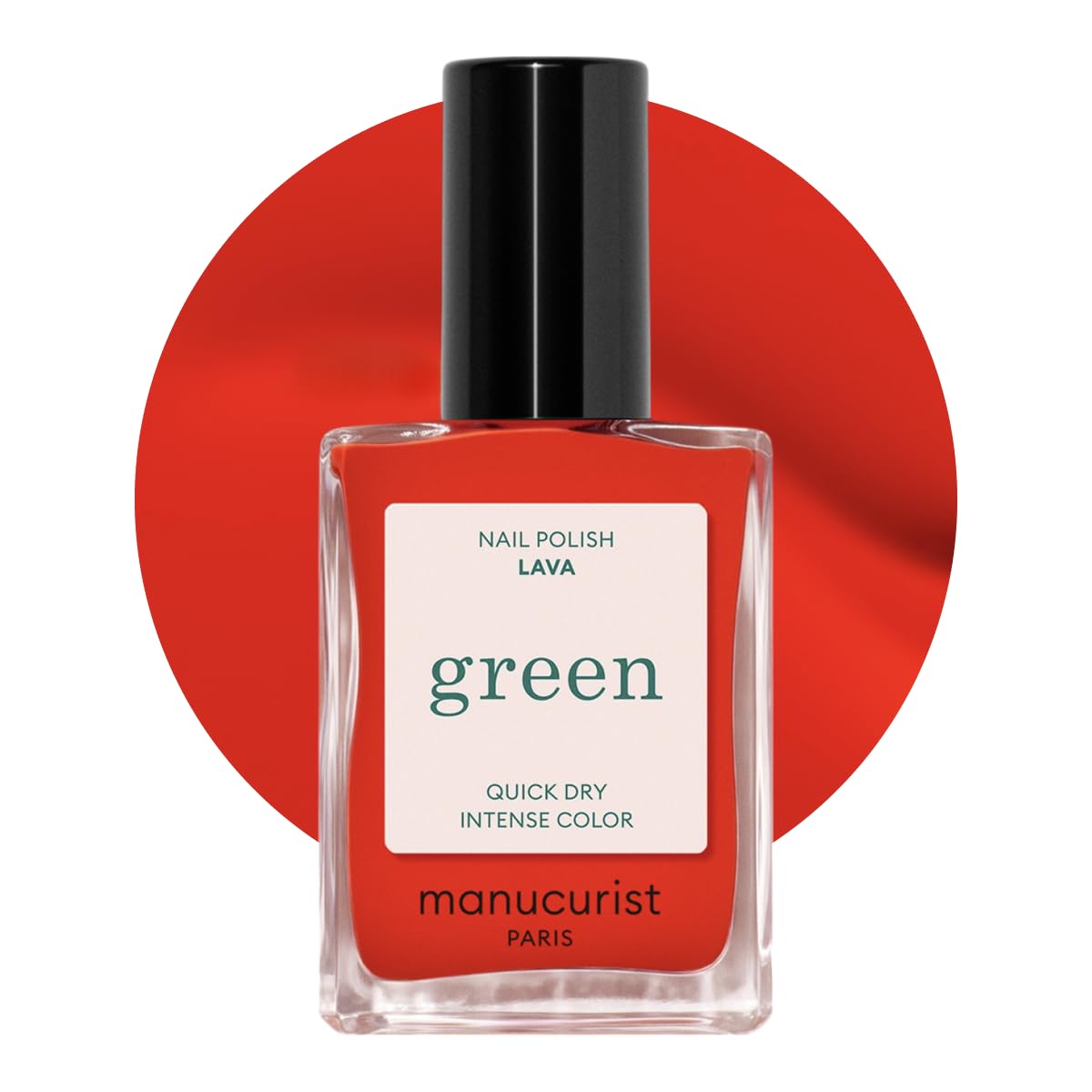 Manucurist Lava: vernis rouge-orange brillant pour une couleur vive et durable.