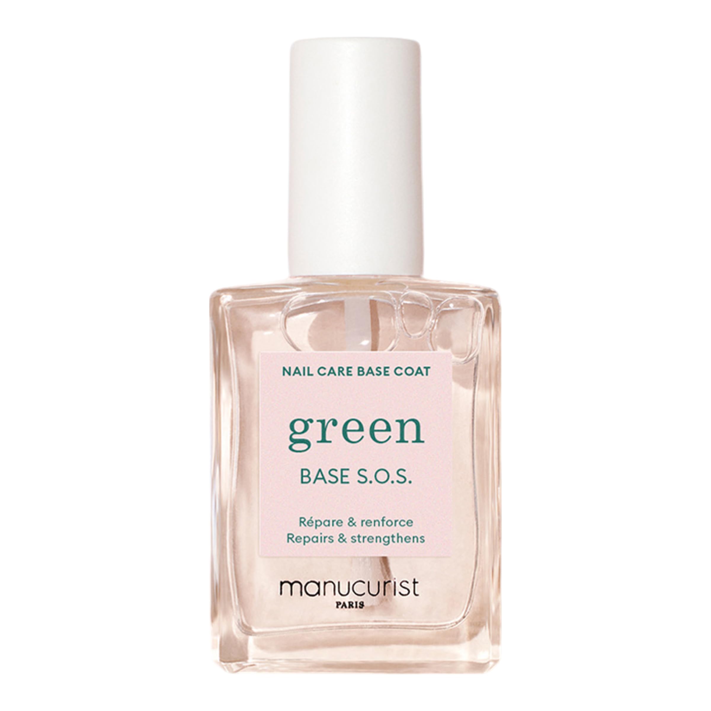 Manucurist S.O.S Base Coat – bouteille prête pour l’application et renforcement.