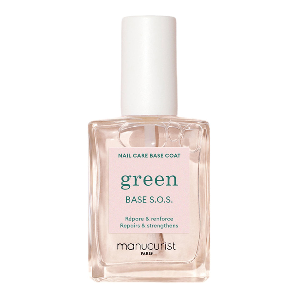 Manucurist S.O.S Base Coat – bouteille prête pour l’application et renforcement.