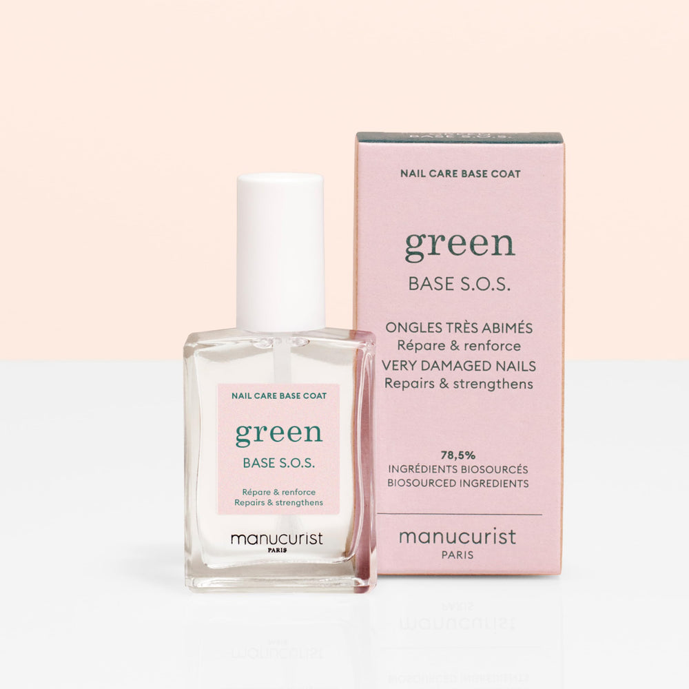 Emballage éco du S.O.S Base Coat par Manucurist.