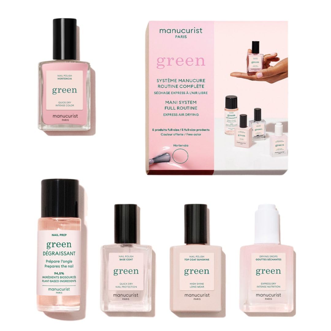 Manucurist System Green Pink Hortencia – kit prêt pour une manucure rapide sans lampe