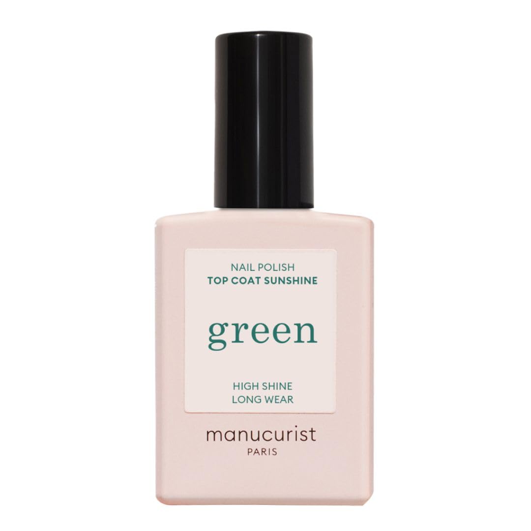 Vernis de finition Sunshine de Manucurist sur bouteille, brillance durable sans lampe.