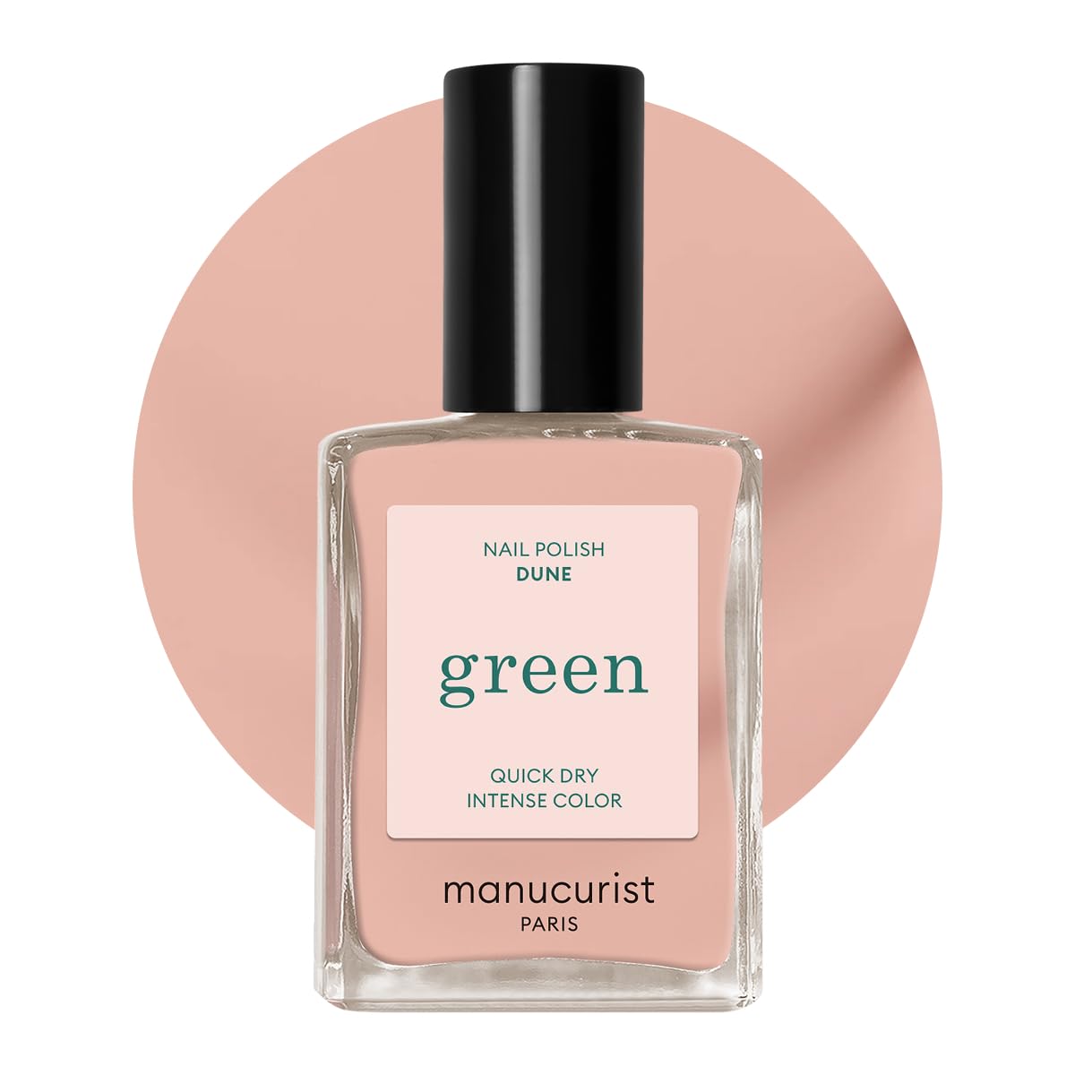 Vernis Manucurist Vert Dune: bouteille prête pour une application rapide et uniforme.