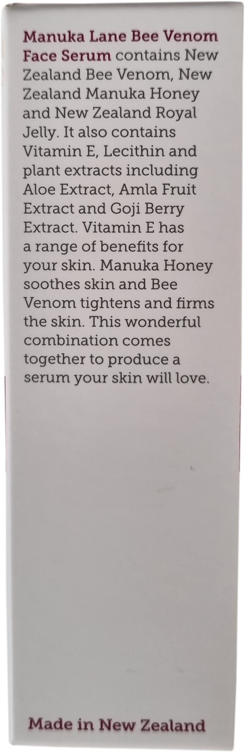 Manuka Lane Sérum Venin Abeille – texture légère, utilisation matin et soir.