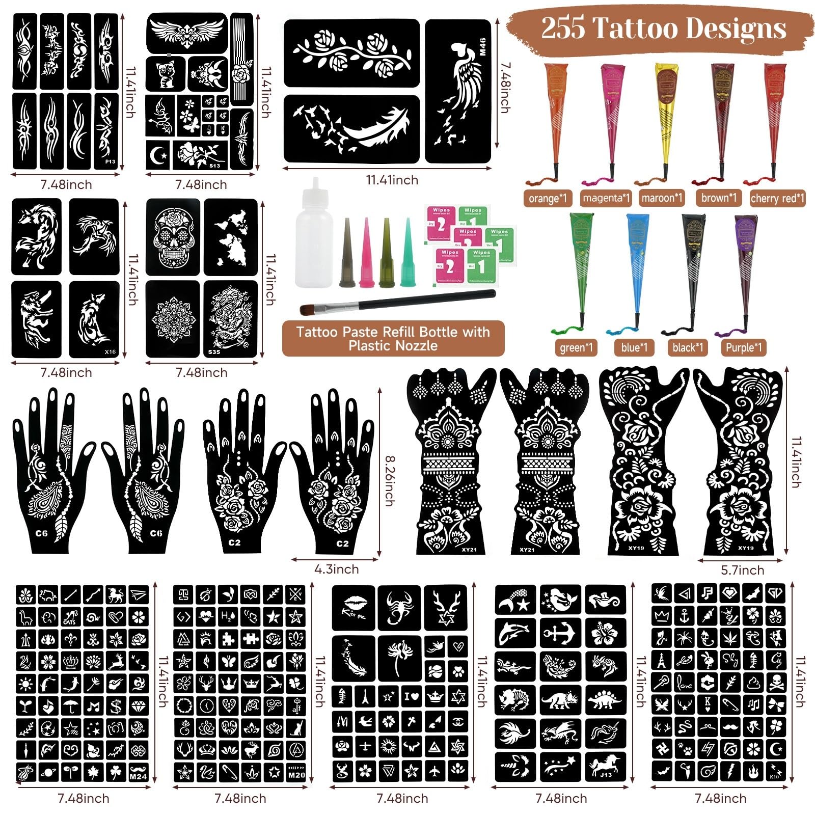 ManYan HaiYan cones-d-encre-tatouages-9-couleurs : couleurs riches pour motifs audacieux et durables.