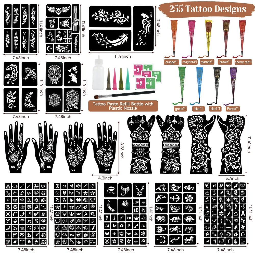 ManYan HaiYan cones-d-encre-tatouages-9-couleurs : couleurs riches pour motifs audacieux et durables.