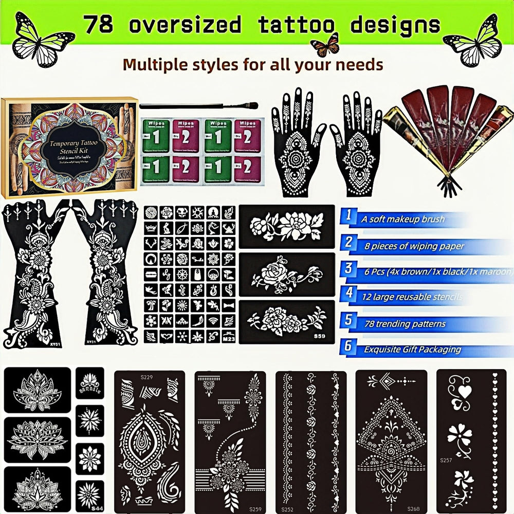 ManYan HaiYan designs tatouages temporaires 78 motifs pour personnaliser corps et tenues
