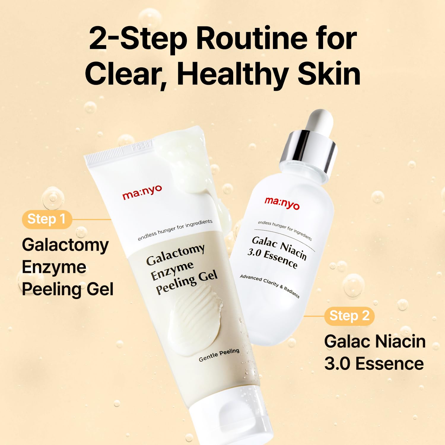 ma:nyo Galactomy Enzyme Peeling Gel application facile et agréable.