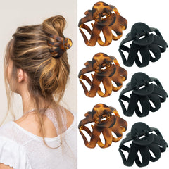 Pince-maorulu octopus moyen noir, tenue fiable et confort quotidien pour cheveux fins.