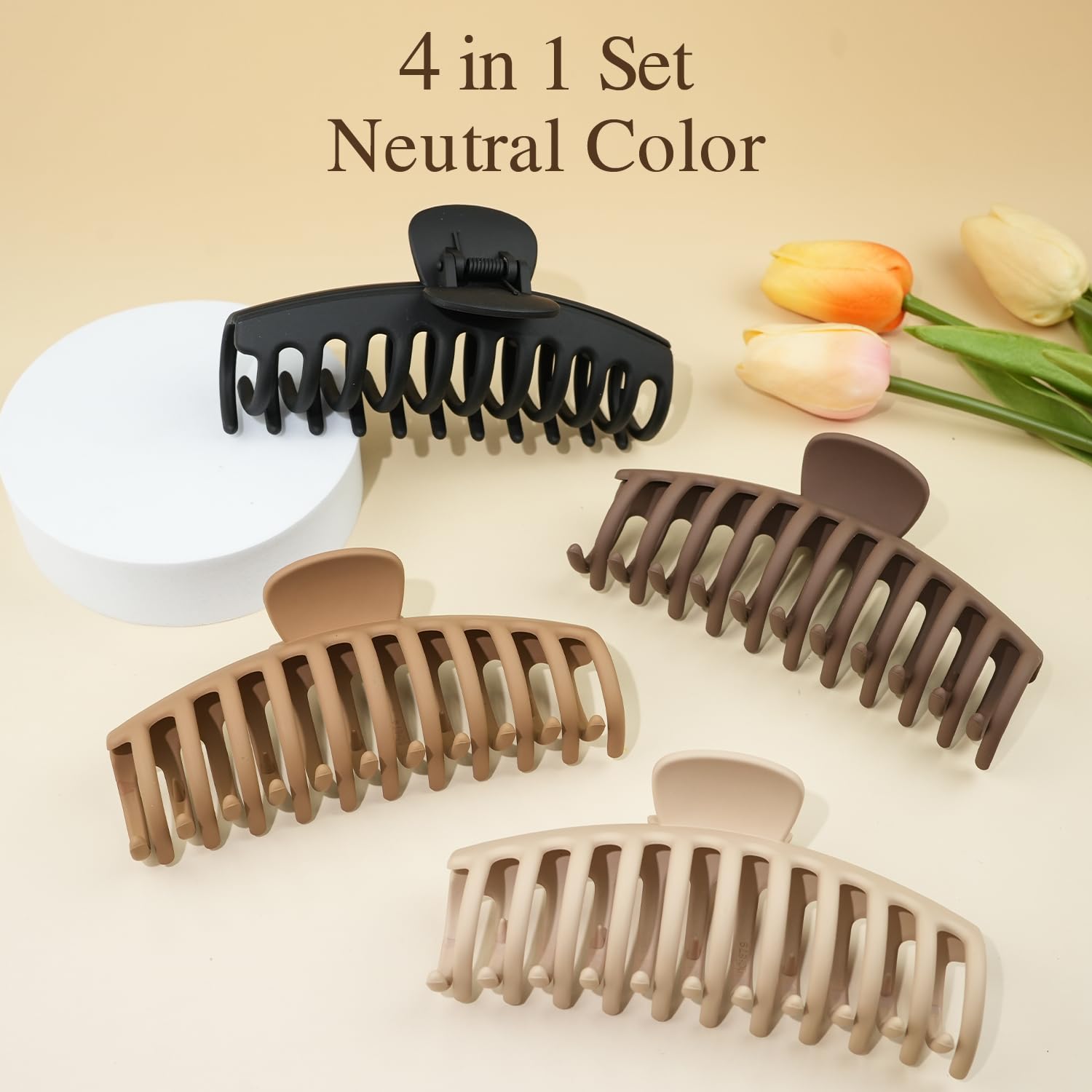 Pinces MAORULU coiffure ton sur ton, accessoire polyvalent et discret.