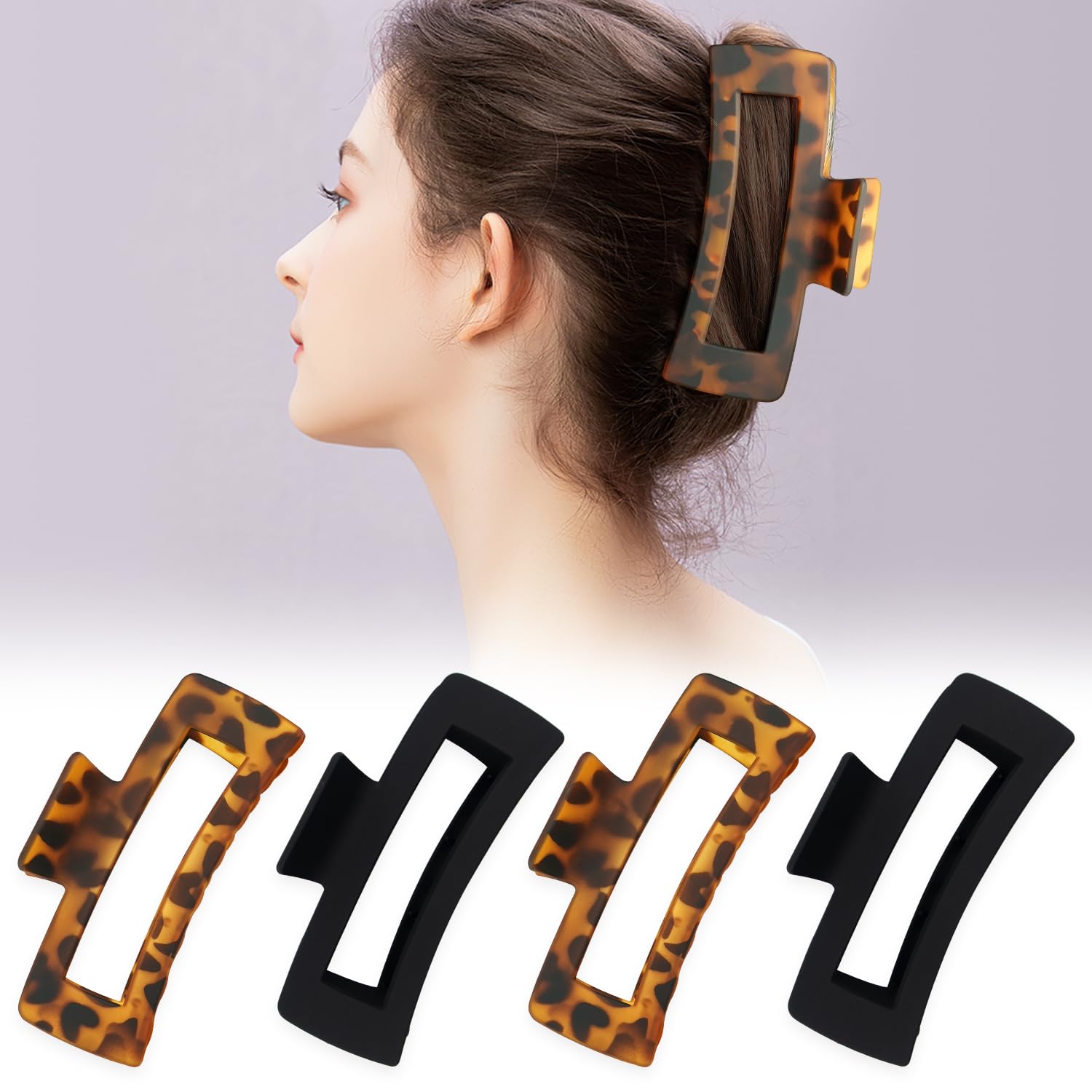 Maorulu pinces-cheveux extra-larges tortue maintiennent les cheveux en place même lors d'activités.