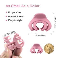 Pinces MAORULU mini poulpe rose, ajout élégant sans tirer.