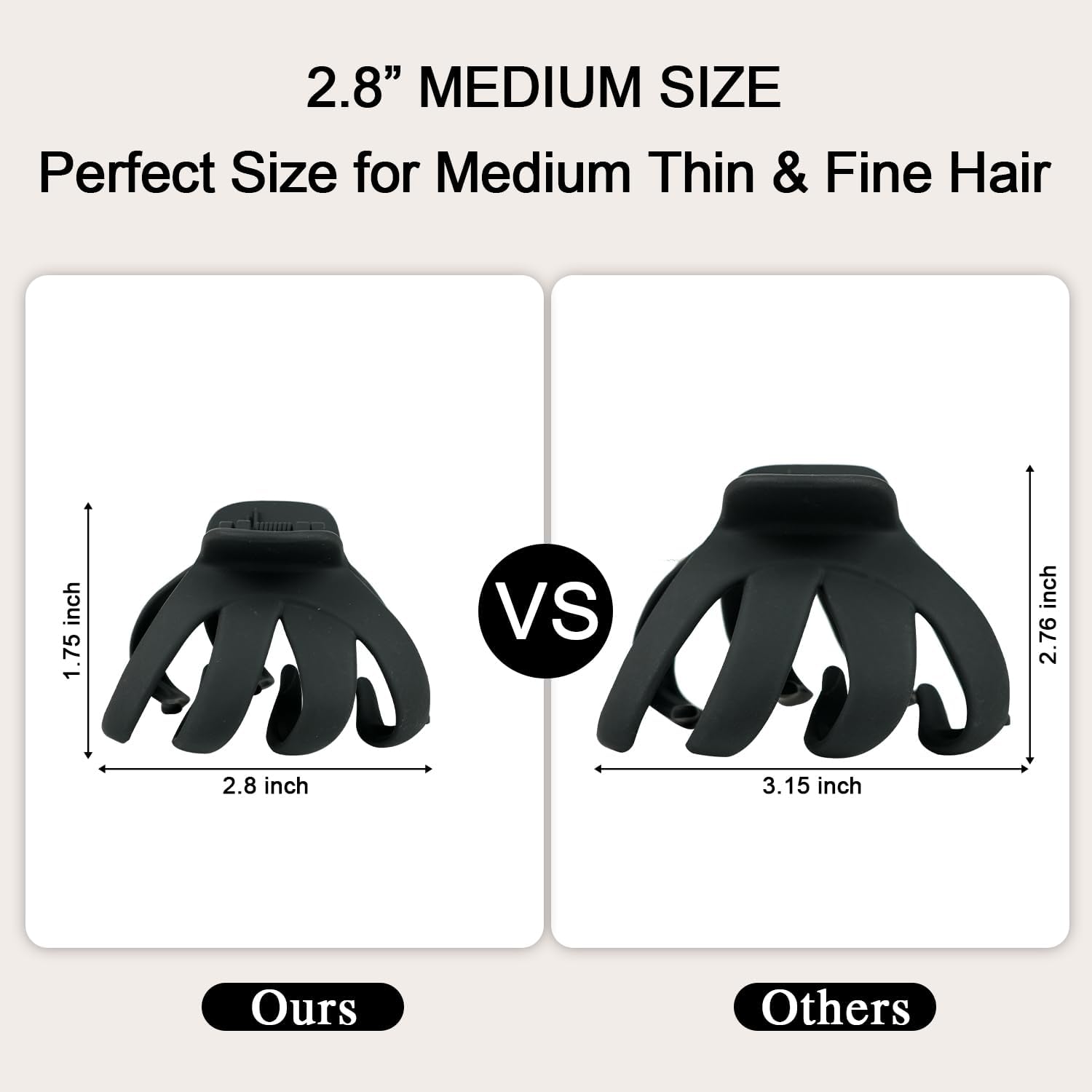 Serre-cheveux MAORULU octopus anti-glissement pour cheveux fins et moyens.