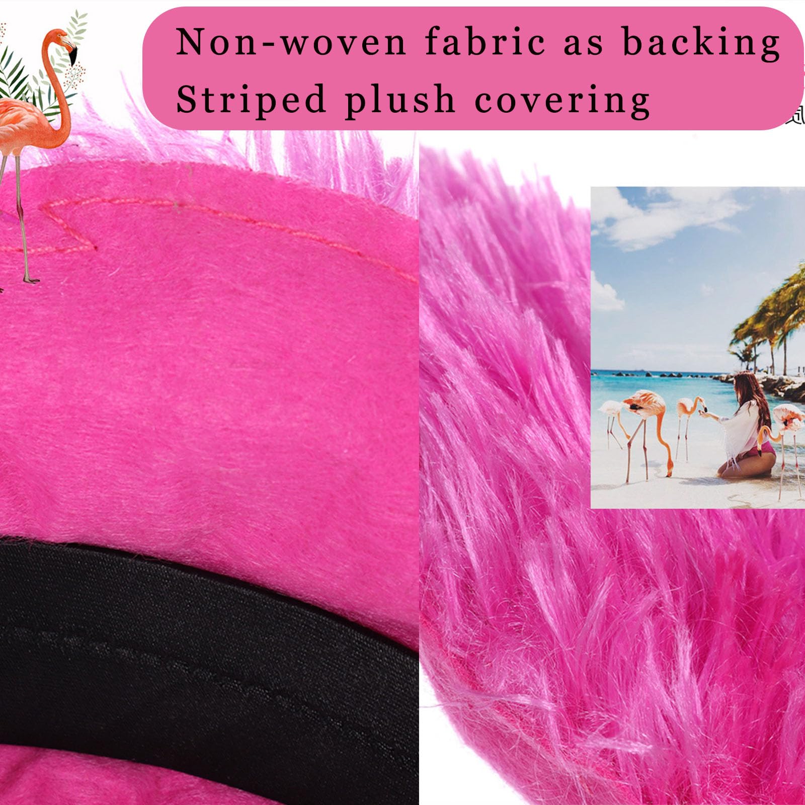 MAOTTIE bandeau costume Flamingo rose, accessoire coloré pour fête