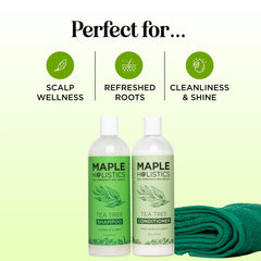 Maple Holistics Après-Shampoing Arbre à Thé : etiquette lisible