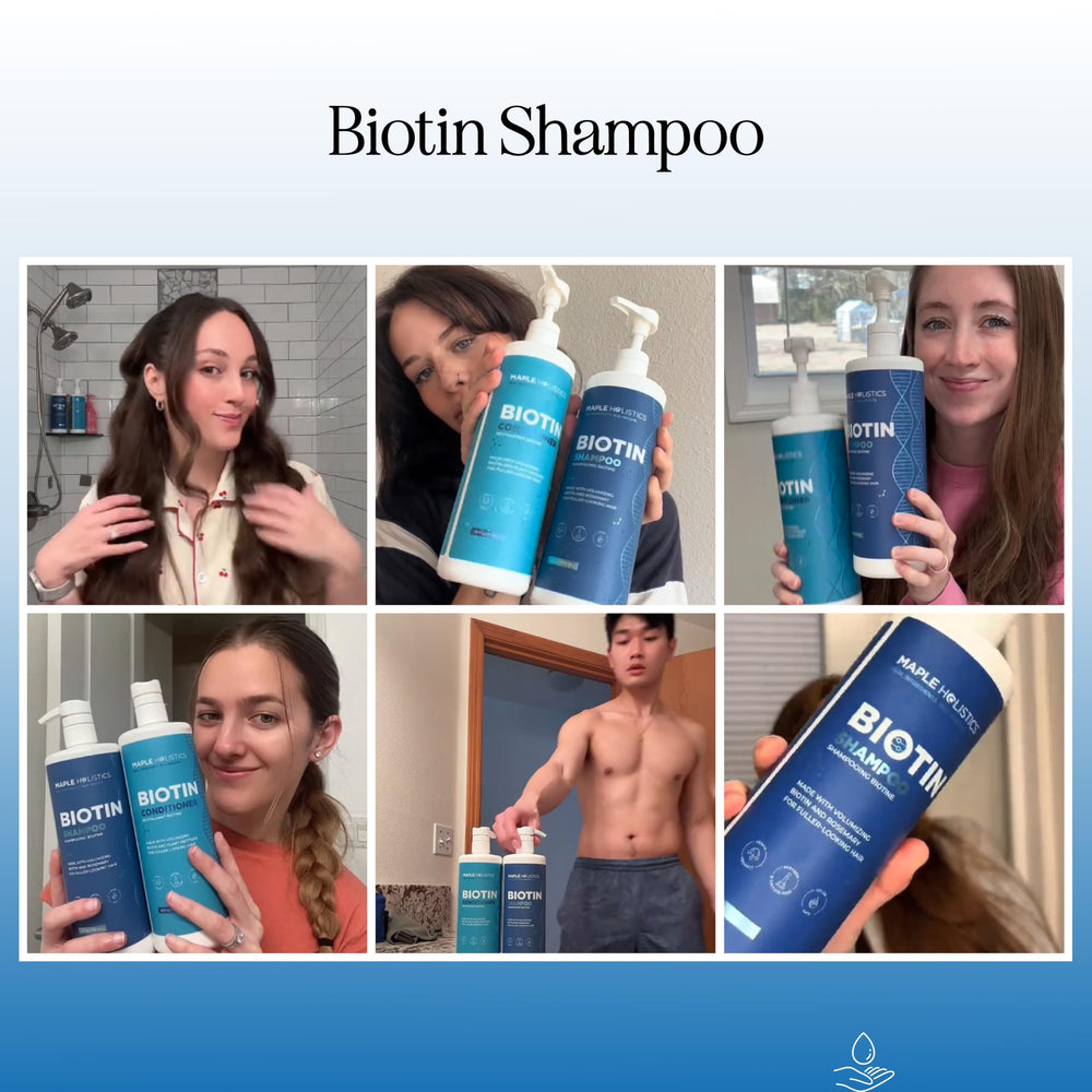 Maple Holistics Après-shampoing Romarin Biotine, bouteille vue de face, soin démêlant