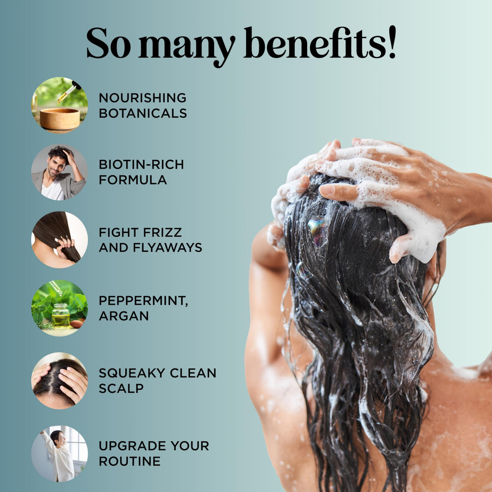 Maple Holistics ingrédients argan et biotine – soin nourrissant pour cheveux fragiles et secs.