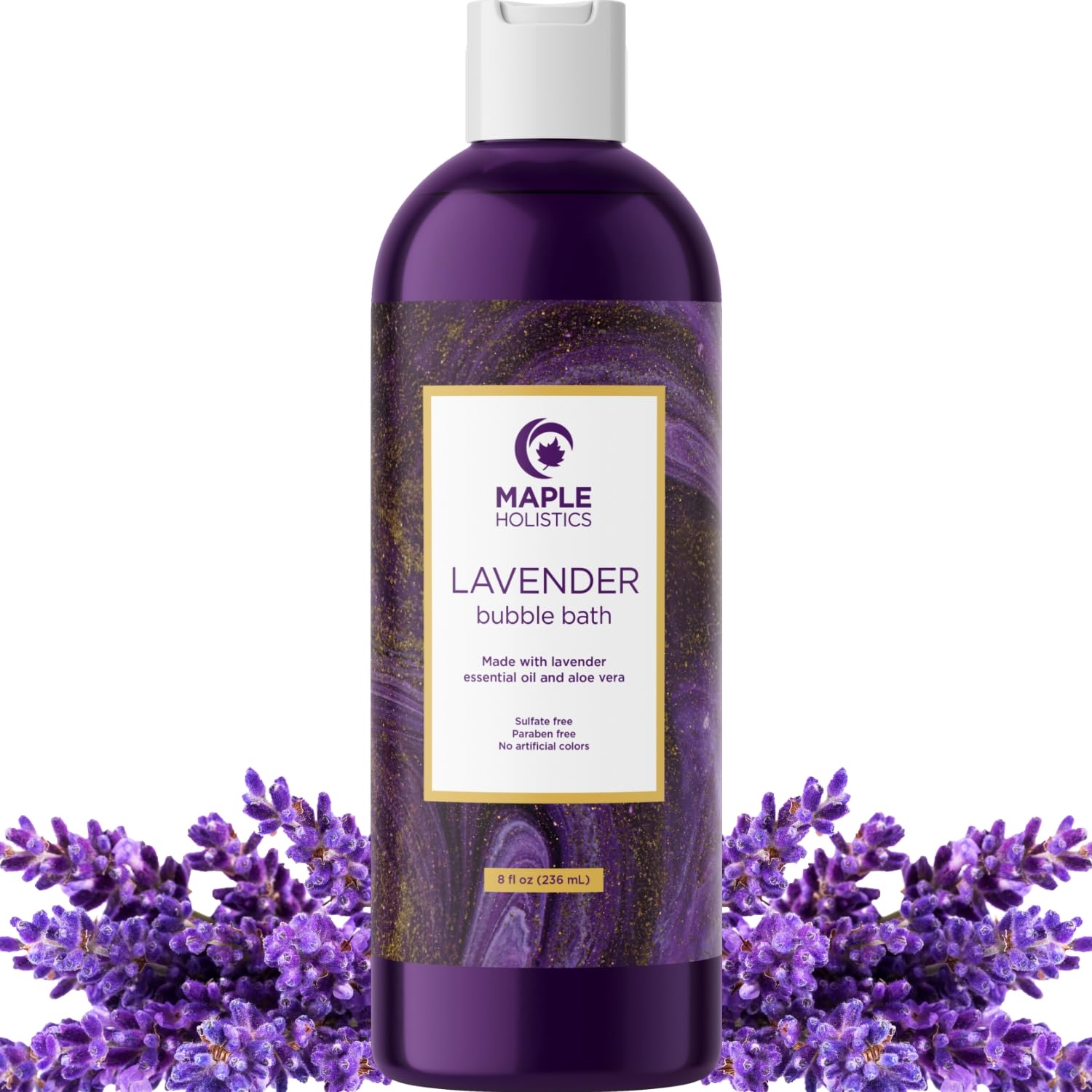 Maple Holistics bain moussant lavande bulle; détente sensorielle à domicile.