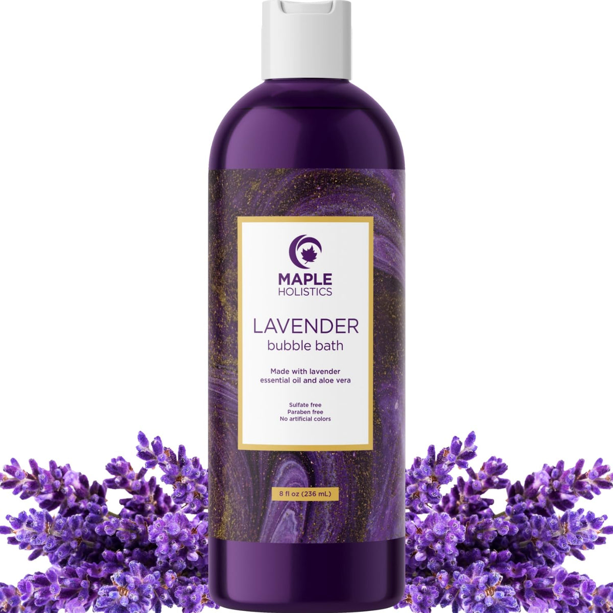 Maple Holistics bain moussant lavande bulle; détente sensorielle à domicile.