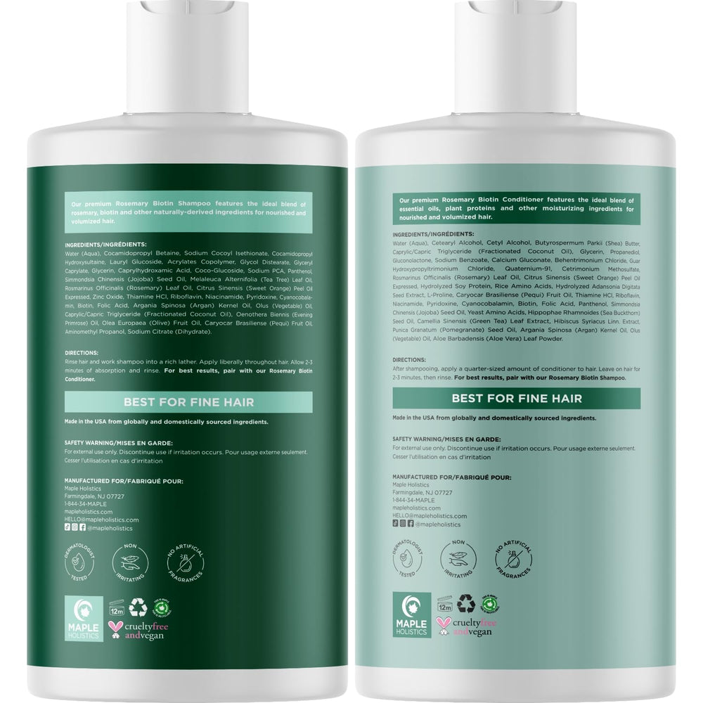 Maple Holistics Biotine Romarin Après-Shampoing Bouteille: douceur et nutrition longue durée