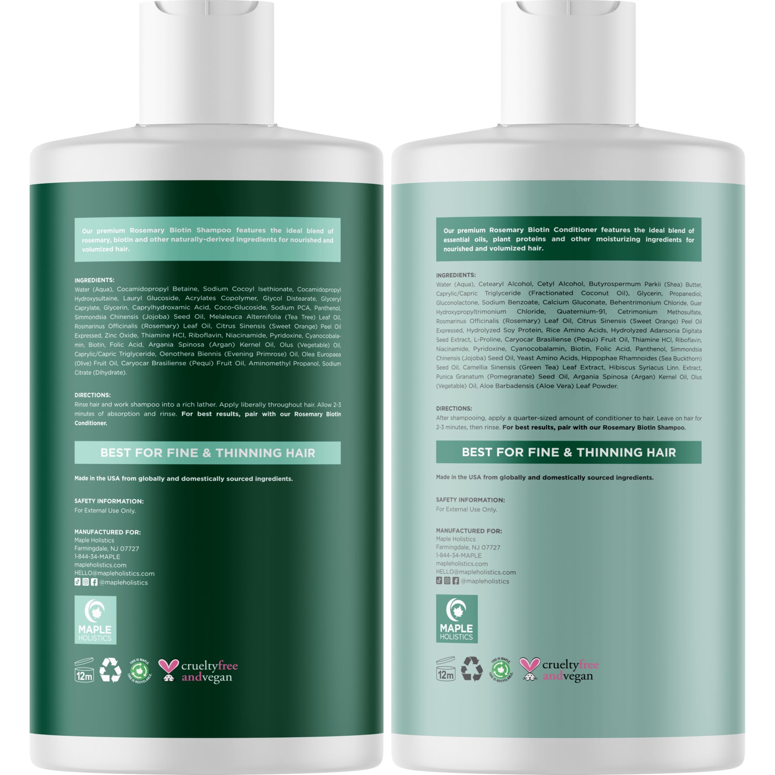 Maple Holistics Biotine Romarin Cuir Chevelu Nourri: cuir chevelu équilibré et confort